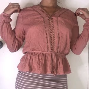 Sm Ruffled Pinkish Top